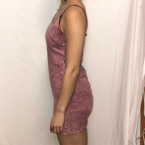 Faux pink denim dress - Picture 2 of 3